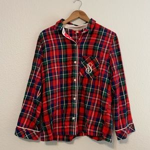 Victoria’s Secret Flannel Button Down Pajama Top